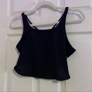 Gymshark black cropped tank top